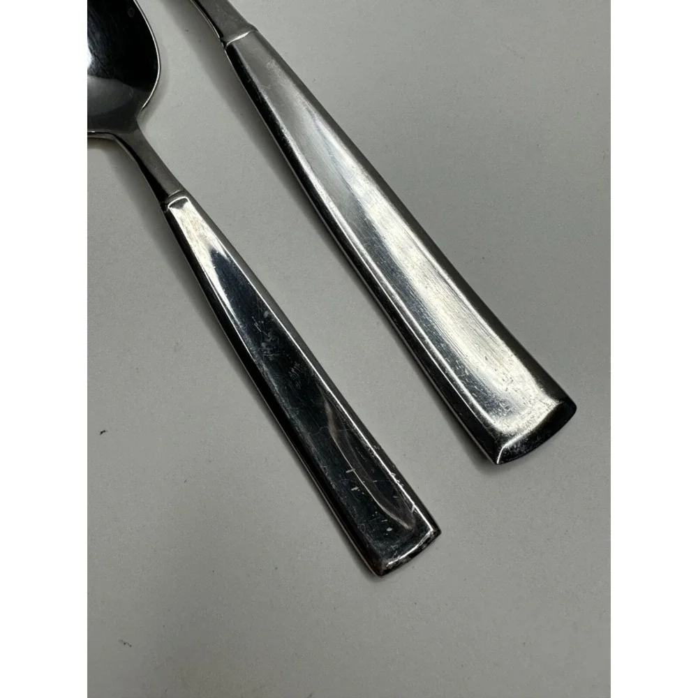 Wallace‎ Stainless Flatware Dinner Fork Spoon Replacement Set of 2 Square End